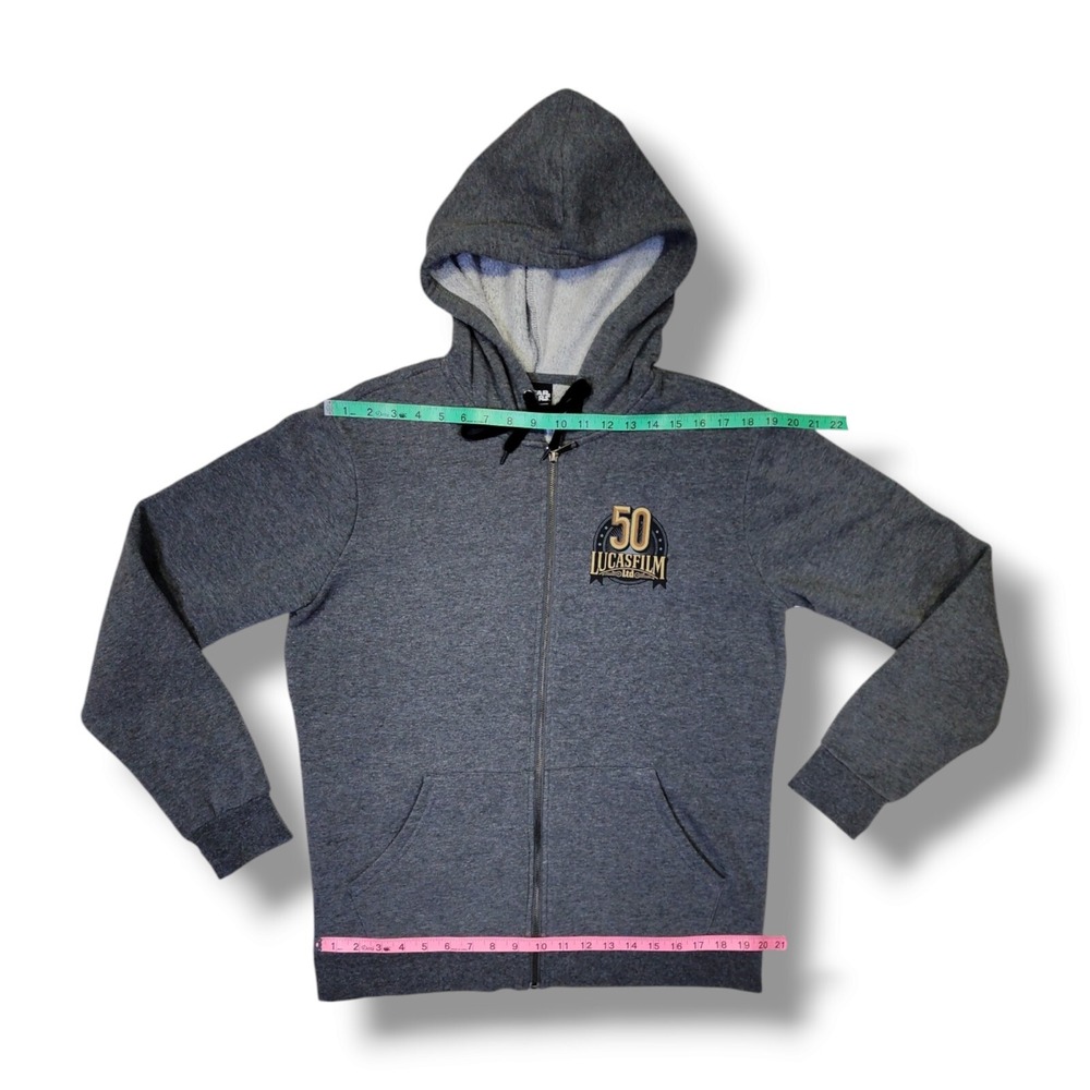 Star Wars Our Universe 50th Lucasfilm Gray Zip Up Hoodie Size Men's Small - Picture 4 of 14